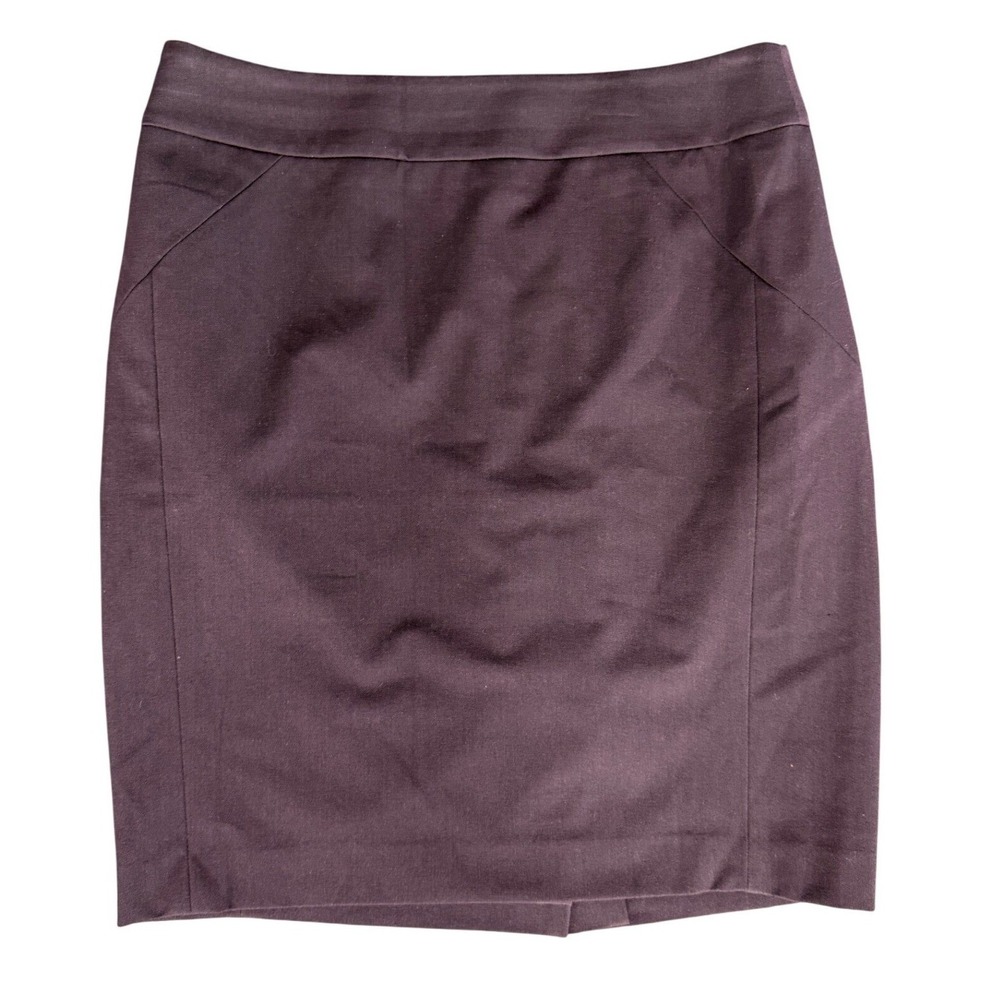 Loft Pencil Skirt Size 10 Petite Dark Purple Work Professional Minimalist Office